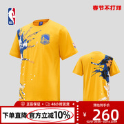 NBA23夏季男士学生圆领运动印花短袖T恤湖人勇士队