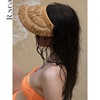 R·sea草帽i空顶遮阳帽百搭海边沙滩太阳帽