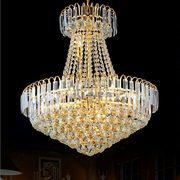 欧式水晶吊灯客厅过道餐厅灯创意，金色复式楼梯灯现代奢华简约灯具