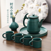 遇素简约茶具套装家用陶瓷，冷水壶整套大容量功夫茶杯茶壶茶盘套装