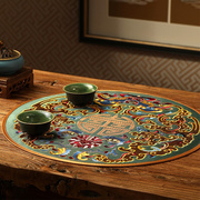 餐桌垫布艺中式刺绣餐垫中国风花瓶垫子烟灰缸垫隔热茶几杯垫桌垫