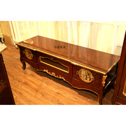 欧式家具美式金棕客厅电视柜展示柜描金视听柜