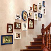 欧式楼梯照片墙创意小楼道挂墙相框组合相片墙小众结婚礼物