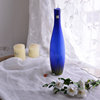 现代简约创意彩色玻璃，花瓶手工吹制条纹，勾丝花瓶玻璃工艺品摆件