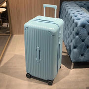 木丁丁行李箱26英寸超大容量拉杆箱顺滑万向轮网红蓝色镜面旅行箱