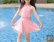 泳衣女款儿童连体3岁宝宝高级感时尚小孩泳衣网红公主风韩版甜美