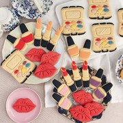 口红指甲油眼影红唇家用做翻糖卡通定制压模曲奇模型烘焙饼干模具