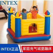 intex充气城堡蹦蹦床家用儿童，室内弹跳跳床气堡玩具屋海洋球池