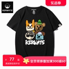 kerwats可维斯品牌95棉男女，t恤衫动物，卡通印花夏季大码短袖t恤