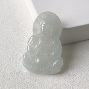 观音245大艺珠宝冰糯种晴水缅甸翡翠a货，玉石吊坠玉观音挂件项链