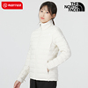 北面白色短款羽绒服外套，女装春季棉羽运动服休闲保暖立领夹克