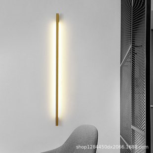 极简壁灯卧室床头灯创意，led长条线性灯，现代简约北欧客厅墙壁灯具