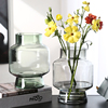 轻奢玻璃花瓶透明现代简约客厅，装饰品北欧餐桌，鲜花插花瓶创意摆件