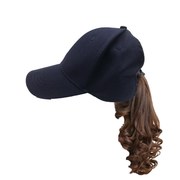 女士遮阳帽可扎马尾帽春季水洗棒球D女士帽子空顶帽加长帽檐鸭舌