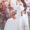 新娘手套婚纱礼服白色蝴蝶结，长款手纱抹胸婚纱，手袖遮手臂造型多色