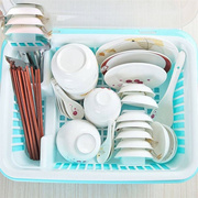 大号放碗架沥水碗架碗柜厨房置物架餐碗筷滴水带盖塑料装碗收纳箱