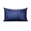 蓝梦格调样板房抱枕蓝色条纹，缎面轻奢现代样板间沙发床上腰枕靠垫