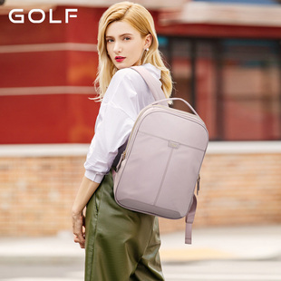 golf双肩包女15寸电脑包，防泼水背包打理牛津纺时尚大容量学生书包