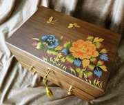 实木首饰盒木质复古风带锁公主中式珠宝盒首饰收纳盒结婚生日