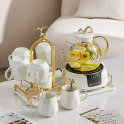 轻奢陶瓷水杯家用套装水壶，下午茶具茶壶茶杯，杯子客厅加热送礼待客