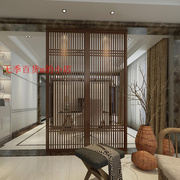 新中式屏风仿古实木花，格木格栅隔断玄关，客厅简约现代东阳木雕