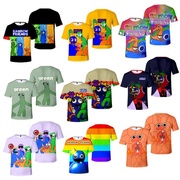彩虹朋友男式短袖T恤 动漫Rainbow Friends卡通数码印花t恤女