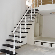 旋转楼梯制作室内家用梯整体复式阁楼别墅跃层直梁钢木小户型家用