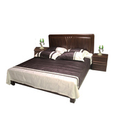 中式橡木黑胡桃色，实木双人床1.5米1.8米双人床气动储物