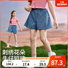 ASKjunior 女童夏季短裤儿童短裤纯棉休闲运动薄款牛仔短裤