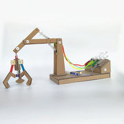 瓦楞纸液压抓娃娃机械臂手工，diy材料包实验(包实验)steam小学生科技小制作