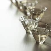 家用加厚耐热玻璃品茗杯透明功夫茶杯品茶杯茶具杯子六个套装日式
