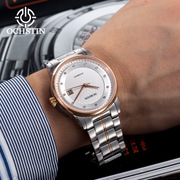 表ochstin日本机芯机械手表，钢壳实心带商务全自动机械品牌瑞士男