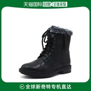 韩国直邮MOOK 女士 版型 毛 军靴 靴子 4CM 黑色 122673