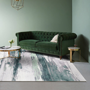 现代简约客厅地毯绿色家用抽象沙发茶几毯北欧轻奢高级卧室床边毯