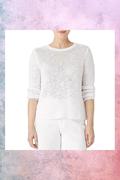 Eileen Fisher Organic 全球购时尚经典白色圆领毛衣女式