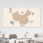 中国地图旅行照片墙墙贴装饰情侣照片墙自粘3D立体客厅电视背景墙