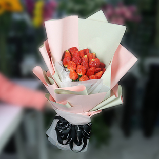 青岛鲜花速递同城网红奶油草莓创意DIY黄岛崂山李沧城阳生日送花