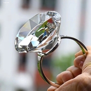 大钻石道具大钻戒超大水晶仿真砖石戒指夸张巨大模型求婚搞怪