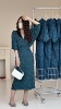 左方露墨绿新中式国风连衣裙蝙蝠袖收腰V领量身裙子小众设计