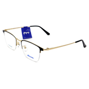 MIZUNO美津浓纯钛半框眼镜架男士商务舒适近视黑金眼镜框Z3015JY