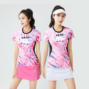 羽毛球女短袖套装上衣韩国速干t恤团购定制比赛运动大码网乒队服