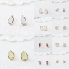 小清新耳钉合集，。日韩个性时尚甜美天然水晶珍珠银饰镀金耳饰