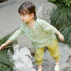 女童汉服套装改良儿童夏季宝宝9分袖，二件套唐装小清新中国风童装