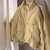 今年流行超好看棉袄小众设计感奶糯风短款棉衣黄色棉服外套冬