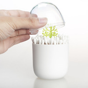 创意动植物造型牙签收纳盒多用途化妆棉棉签桶小杂物便携式收纳桶