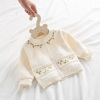春秋装1-3岁女宝宝纯棉，针织开衫6个月婴儿，洋气毛衣新生儿小外套