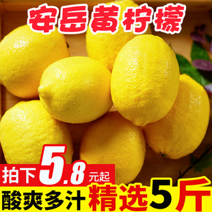 安岳柠檬新鲜皮薄一级5斤装黄柠檬当季香水奶茶店专用柠檬610