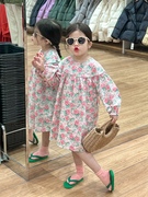 韩版童装2024春款女童甜美公主连衣裙小女孩宝宝洋气长袖洋气裙子