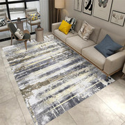抽象水墨地中海风格地毯，北欧简约样板间，ins现代客厅茶几卧室地毯