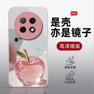 水晶苹果补妆镜面手机壳适用OPPOA5PRO金属漆a3活力版新款a2m全包5防摔a11x网红爆款a97/a96保护套93时尚a92s